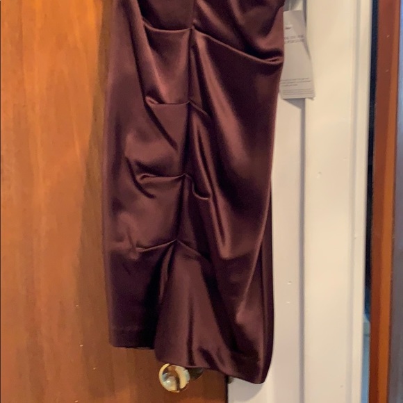 XSCAPE one shoulder brown dress - Picture 5 of 7